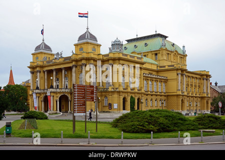 Kroatisches Nationaltheater in Zagreb, Kroatien Stockfoto