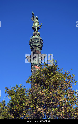 Columbus-Statue, Colon, Barcelona Stockfoto