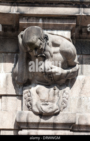 Skulpturen vor dem Schloss Christiansborg in Kopenhagen Dänemark Stockfoto