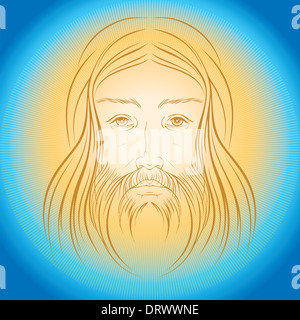 Jesus Christus Fluorid Halo Abbildung Stockfoto