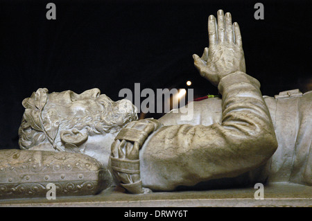 Luis Vaz de Camoes (1524-1580). Portugiesischer Dichter. Grab in das Hieronymus-Kloster von Cosa Mota. Lissabon. Portugal. Stockfoto