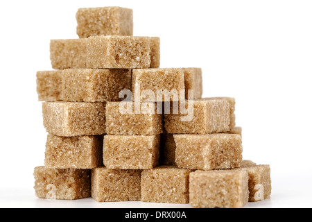 Brown Sugar Cubes Stockfoto