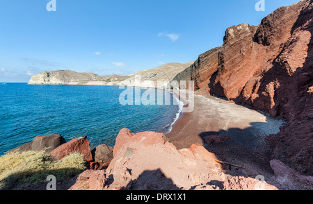 Red Beach-Santorini Stockfoto