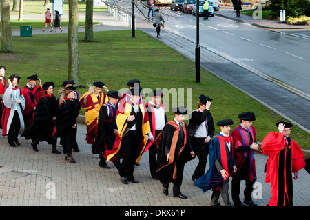 Die Prozession der Akademiker, Abschlusstag Warwick University, UK Stockfoto