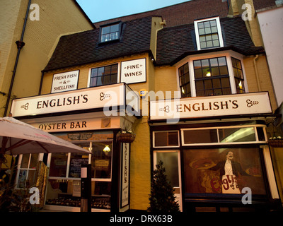 Englisch ist Seafood Restaurant in den Gassen in Brighton Stockfoto