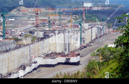 Panama-Kanal Erweiterung Gatun Schleusen Stockfoto