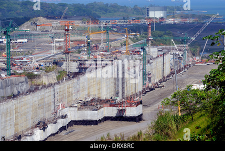 Panama-Kanal Erweiterung Gatun Schleusen Stockfoto