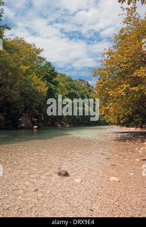 Acheron Fluss Federn und Schlucht in Griechenland Stockfoto