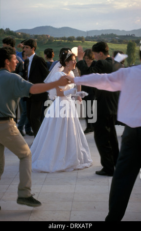 Eine albanische Hochzeit in Tirana Stockfoto