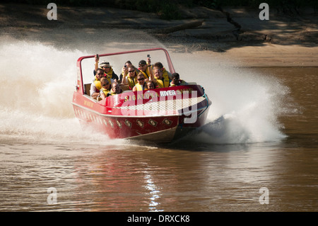 Sigatoka River Safari Jet Boat Tour, Insel Viti Levu, Fidschi-Inseln. Stockfoto