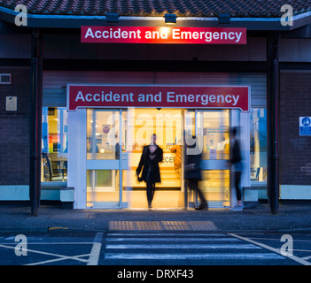 Unfall und Notfall a&e an der Universitätsklinik von North Tees, Hardwick Rd, Stockton on Tees, England, Großbritannien Stockfoto