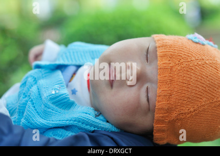 Schlafendes Baby, chinesische baby Stockfoto