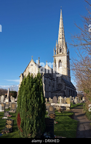 St Margarets Kirche, Bodelwyddan, North Wales, auch bekannt als The Marmorkirche. Stockfoto