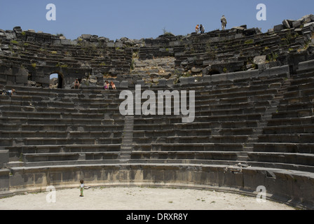 Westen Theater in Umm Qais, römische Ruinen, Gadara, Jordanien Stockfoto