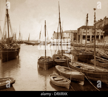 Brixham Hafen viktorianischen Zeit Stockfoto