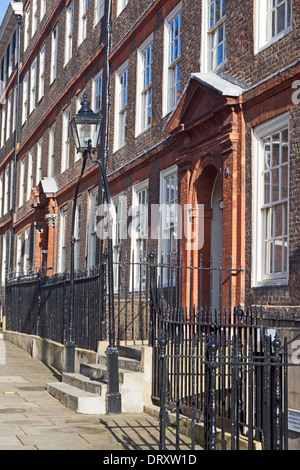 City of London, Inner Temple A Abschnitt des King es Bench Walk, 1678-84 Stockfoto