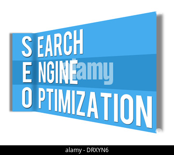 SEO-Wand-blau Stockfoto