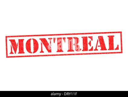 MONTREAL-Stempel auf einem weißen Hintergrund. Stockfoto