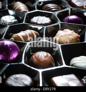 Schachtel Pralinen Stockfoto