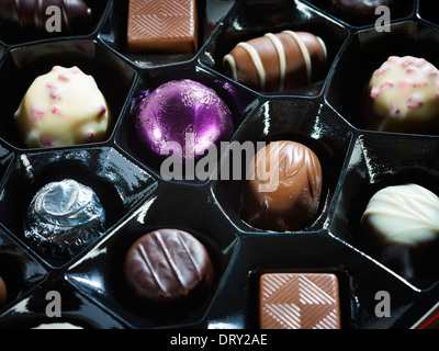 Schachtel Pralinen Stockfoto