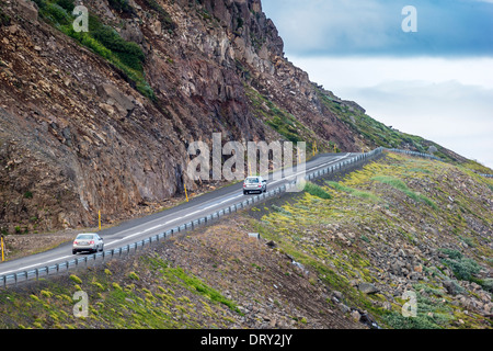 Bergstraße, Eyjafjordur, Akureyri, Island Stockfoto