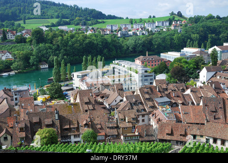 Schaffhausen am Oberrhein Stockfoto