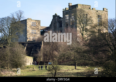 Alten Hardwick Hall. Stockfoto