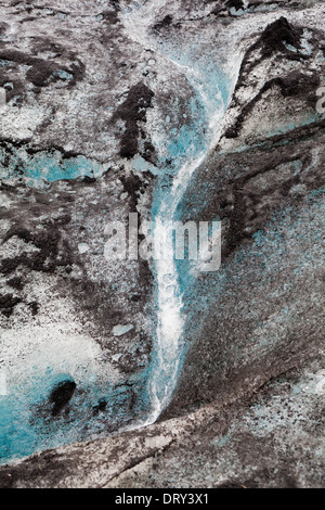 Eisbergen auf der Gletscherlagune Jokulsarlon, breidamerkurjokull, Eiskappe des Vatnajökull, Island. Stockfoto