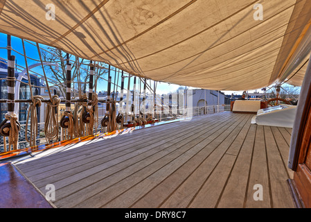 Die Cutty Sark ist eine britische Klipper. Gebaut auf dem Clyde im Jahr 1869 für die Schifffahrtslinie Jock Willis Stockfoto