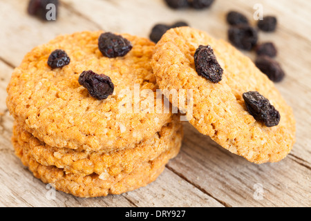 Ceareals Cookies mit trockenen Heidelbeeren Stockfoto