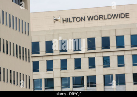 Der Hauptsitz von Hilton Worldwide in McLean, Virginia. Stockfoto