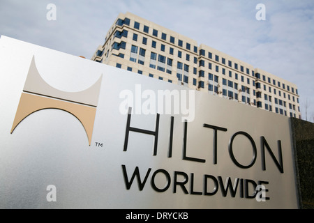 Der Hauptsitz von Hilton Worldwide in McLean, Virginia. Stockfoto