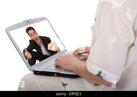 Arbeiten am laptop Stockfoto