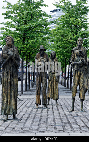 Die Hungersnot Denkmal Statuen in Dublin Docklands, Irland Stockfoto