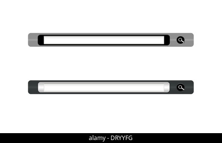 Suche Toolbar isoliert auf weißem Hintergrund Stockfoto