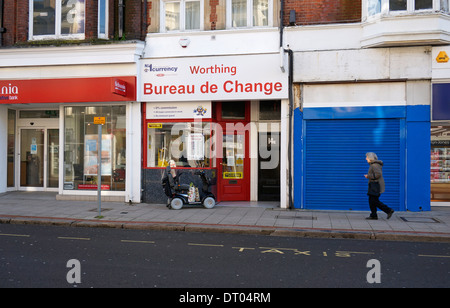 Bureau de Change in Worthing West Sussex Stockfoto
