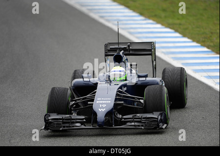 Felipe Massa (ITA), Williams FW36 bei Formel 1 Tests in Jerez, Spanien Feb.2014 Stockfoto