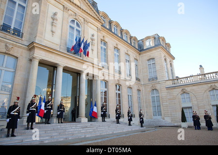 Élysée-Palast, offizielle Residenz des Präsidenten der französischen Republik, Rue du Faubourg Saint-Honoré, Paris, Frankreich Stockfoto