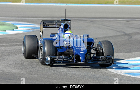 Felipe Massa (ITA), Williams FW36 bei Formel 1 Tests in Jerez, Spanien Feb.2014 Stockfoto