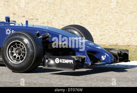 Frontflügel, Nase von den Williams FW36 von Felipe Massa (ITA) bei Formel 1 Tests, Jerez, Spanien Feb.2014 Stockfoto