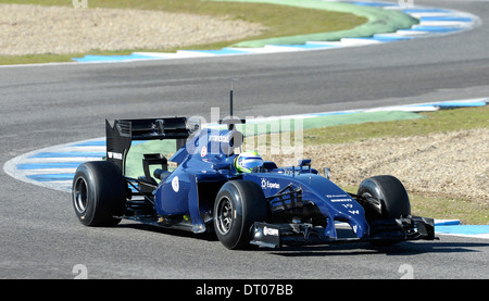 Felipe Massa (ITA), Williams FW36 bei Formel 1 Tests in Jerez, Spanien Feb.2014 Stockfoto