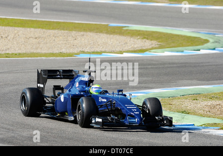 Felipe Massa (ITA), Williams FW36 bei Formel 1 Tests in Jerez, Spanien Feb.2014 Stockfoto