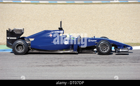 Felipe Massa (ITA), Williams FW36 bei Formel 1 Tests in Jerez, Spanien Feb.2014 Stockfoto