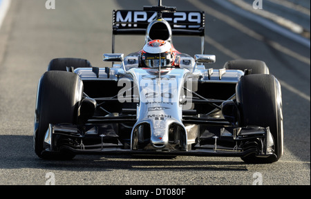 Frontflügel, Nase des McLaren MP4-29 von Kevin Magnussen (DK) bei Formel 1 Tests, Jerez, Spanien Feb.2014 Stockfoto