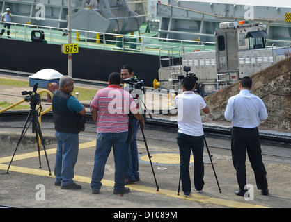 Journalisten Reporter , Panama-Kanal, Miraflores, Panama republik Stockfoto