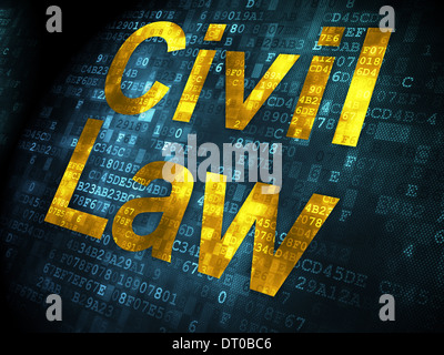 Bürgerlichen Rechts auf digitale Hintergrund Stockfoto