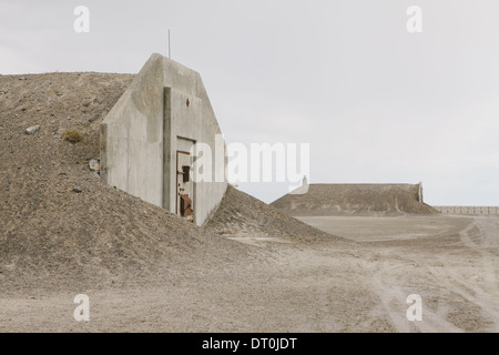 Nevada USA aufgegeben Munition Bunker in der Wüste Stockfoto