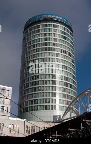 Die Rotunde, gesehen vom Bahnhof New Street, Birmingham, UK Stockfoto