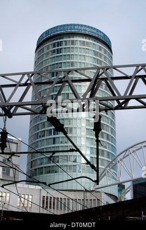 Die Rotunde, gesehen vom Bahnhof New Street, Birmingham, UK Stockfoto