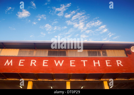 Merewether Ocean Bäder putzt Pavillon im Morgengrauen Newcastle NSW Australia Stockfoto